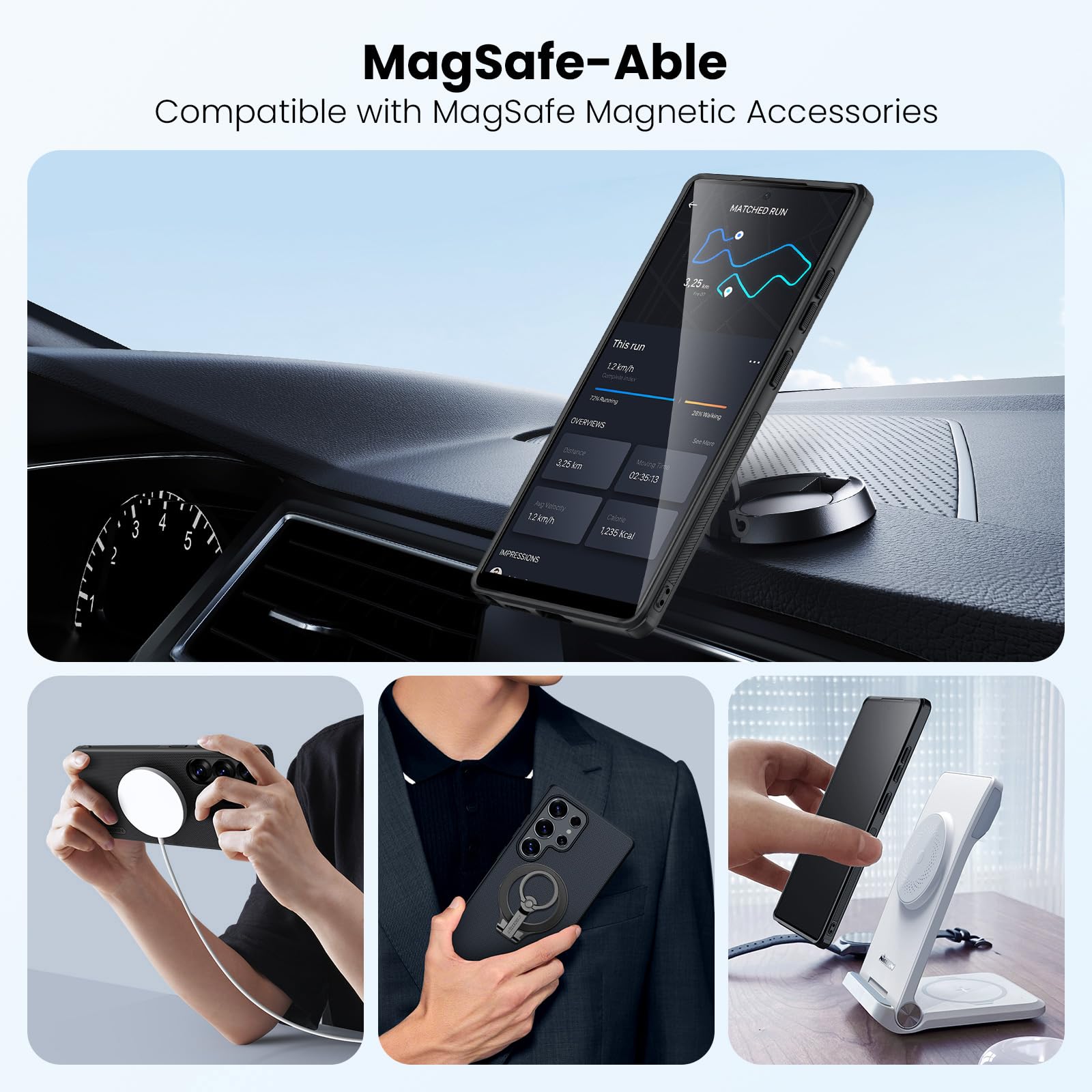 Foto 4 pulgar | Funda Magnética Nillkin A Prueba De Golpes Para Samsung Galaxy S25 Ultra - Venta Internacional.