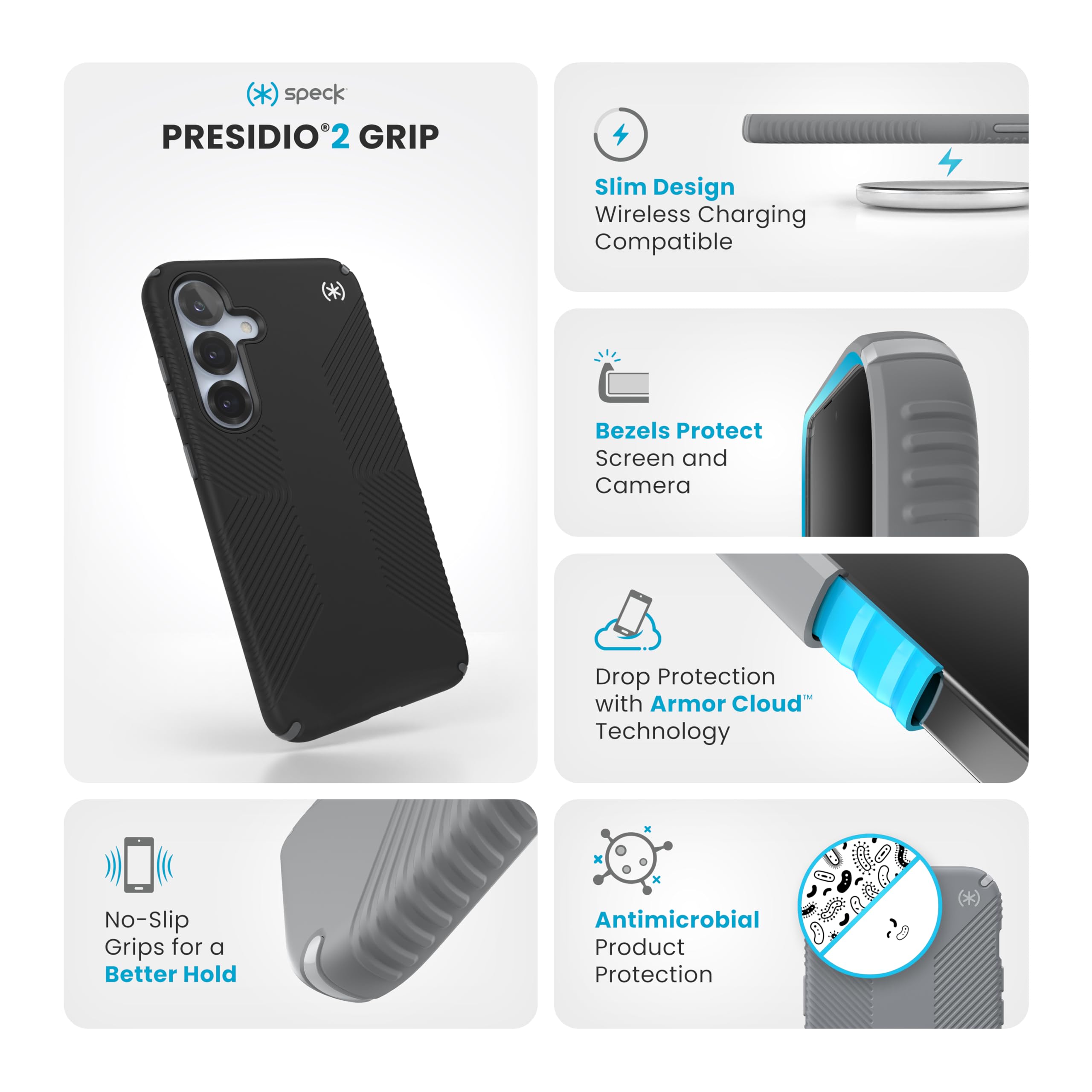 Foto 3 pulgar | Funda Para Teléfono Speck Samsung Galaxy S25 Plus Presidio 2 Grip - Venta Internacional.