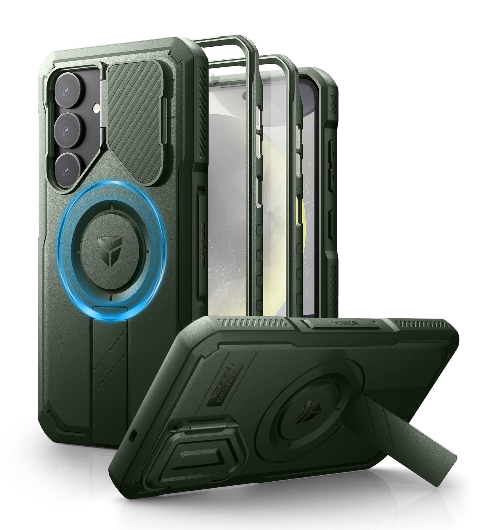 Foto 1 | Funda Dexnor Para Samsung Galaxy S25 Plus Con Funda De Cámara, Color Verde Militar - Venta Internacional.