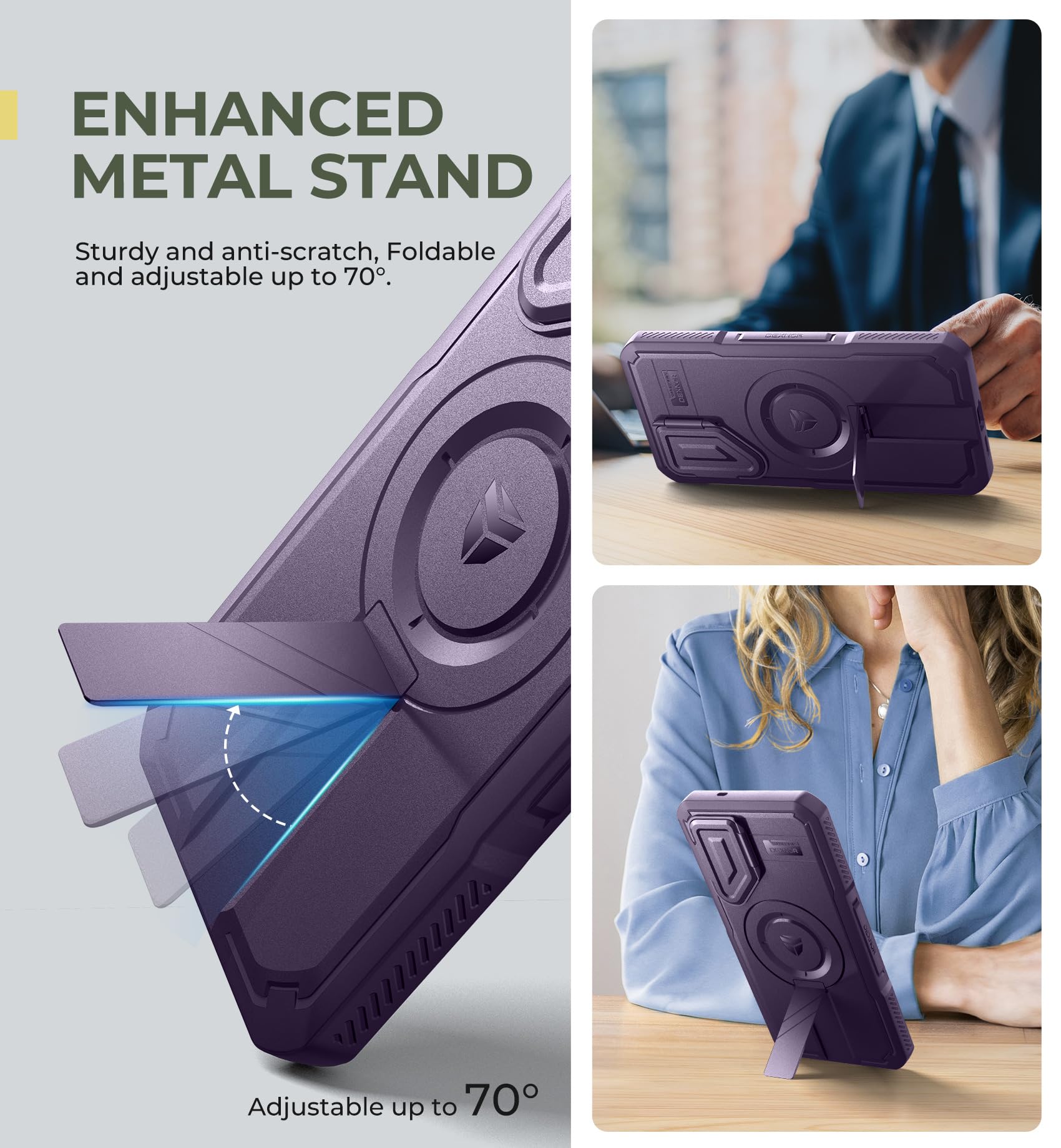 Foto 6 pulgar | Funda Dexnor Para Samsung Galaxy S25 Plus Con Funda De Cámara, Color Morado - Venta Internacional.