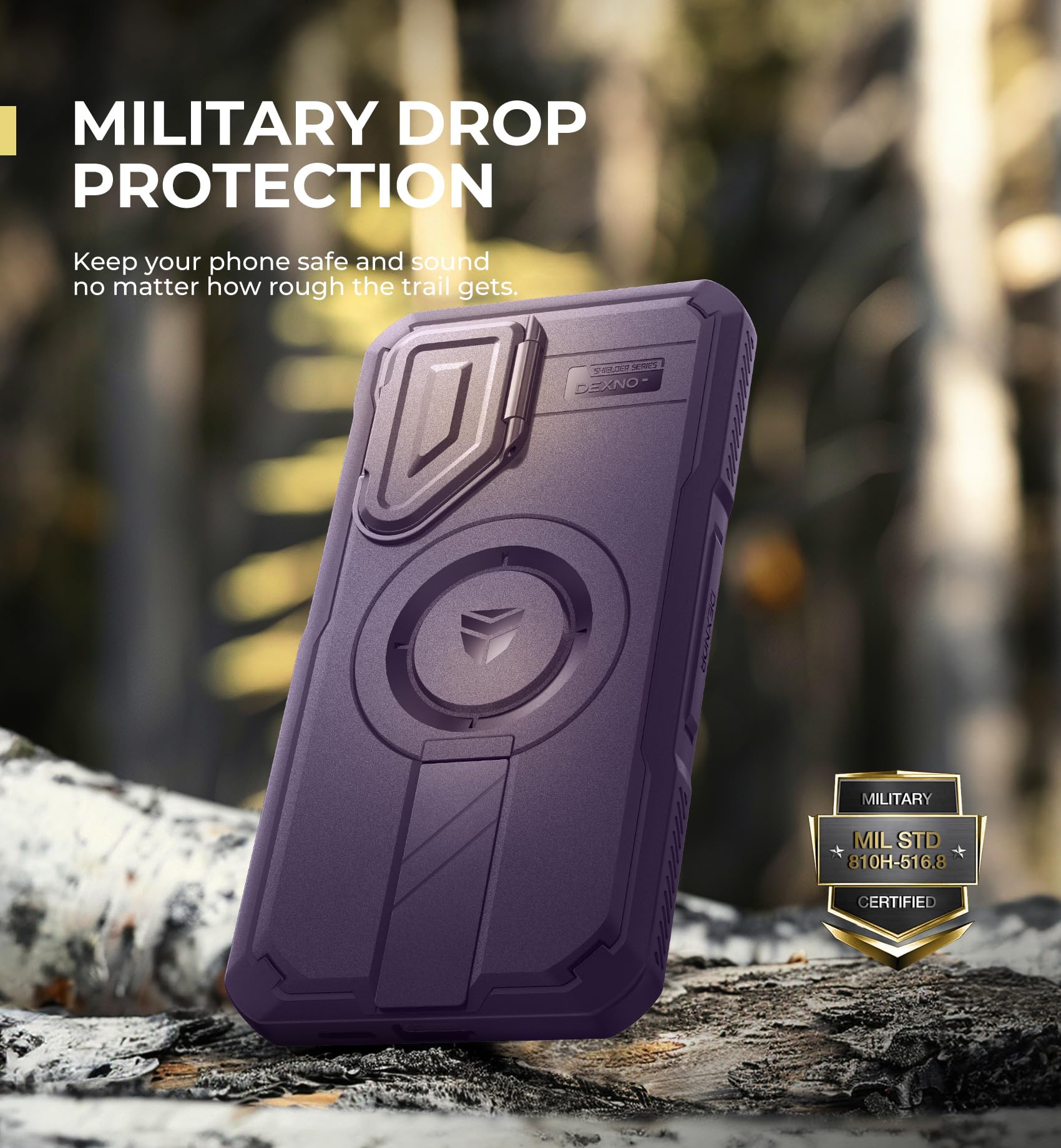Foto 7 pulgar | Funda Dexnor Para Samsung Galaxy S25 Plus Con Funda De Cámara, Color Morado - Venta Internacional.