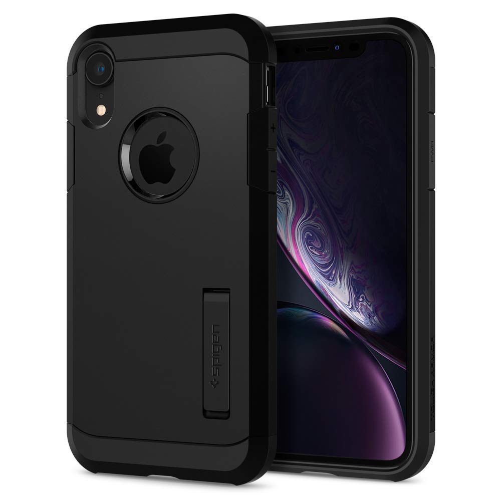 Foto 2 pulgar | Funda Spigen Tough Armor Para Iphone Xr De 6.1 Pulgadas, Color Negro - Venta Internacional.