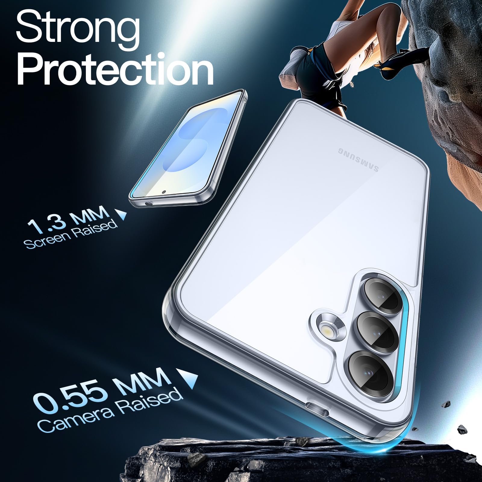 Foto 4 | Funda De Teléfono Jetech Para Samsung Galaxy S25 5g A Prueba De Golpes, Transparente - Venta Internacional.