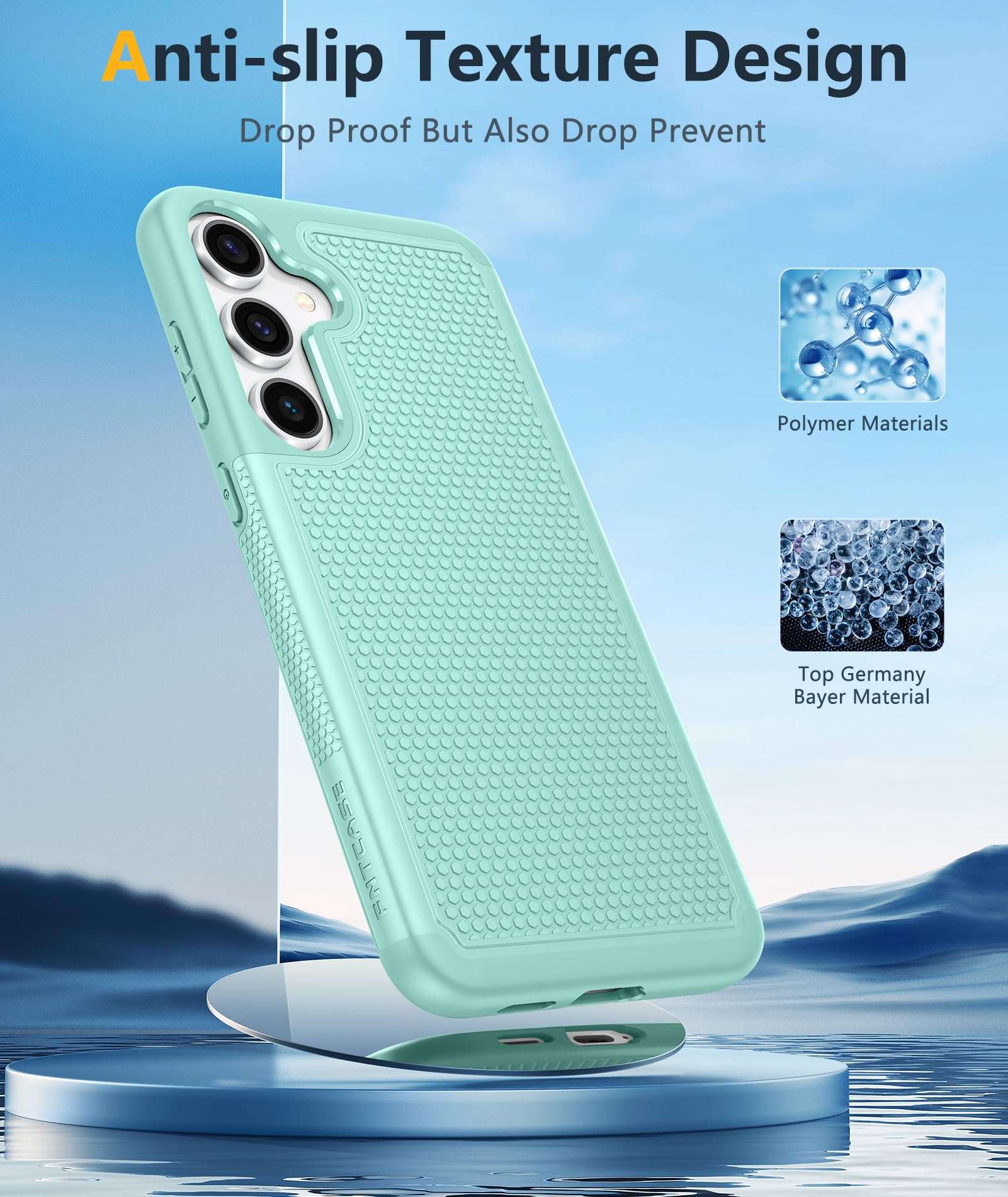 Foto 6 pulgar | Funda De Teléfono Fntcase Para Samsung Galaxy S25-plus A Prueba De Golpes, Color Menta - Venta Internacional.