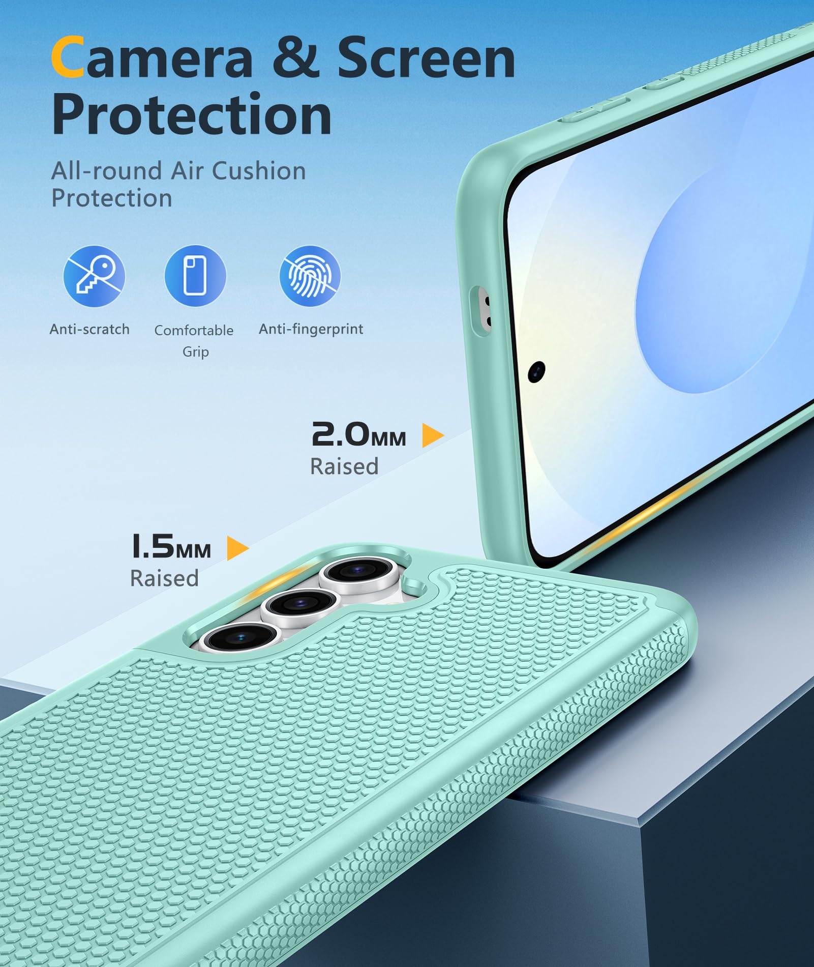 Foto 7 pulgar | Funda De Teléfono Fntcase Para Samsung Galaxy S25-plus A Prueba De Golpes, Color Menta - Venta Internacional.