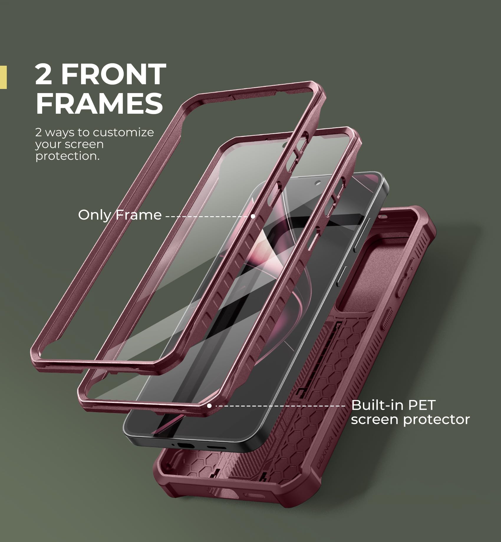 Foto 5 | Funda Dexnor Para Samsung Galaxy S25 Plus Con Funda De Cámara, Color Rojo - Venta Internacional.