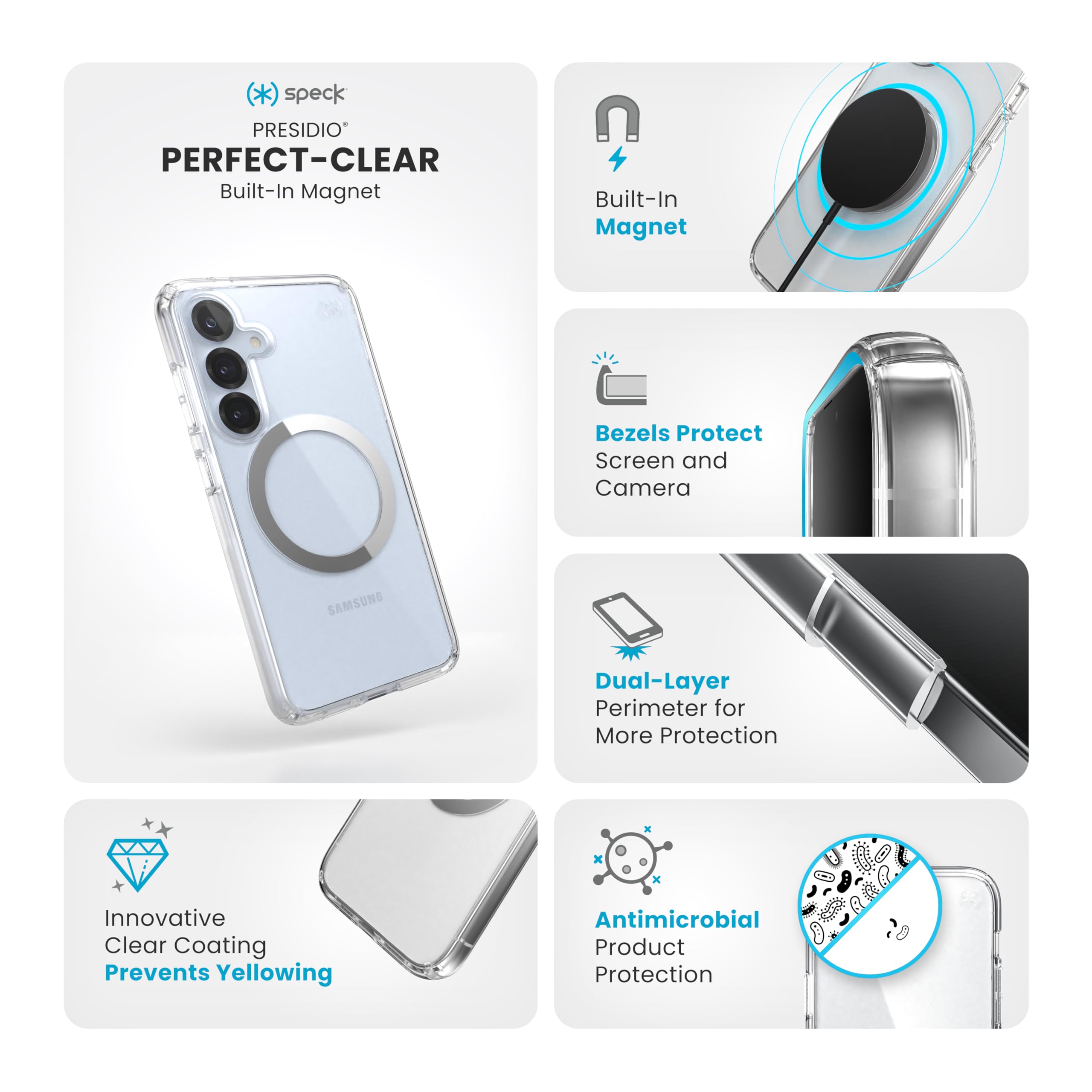Foto 3 pulgar | Funda Para Teléfono Speck Samsung Galaxy S25 Presidio Perfect-clear - Venta Internacional.