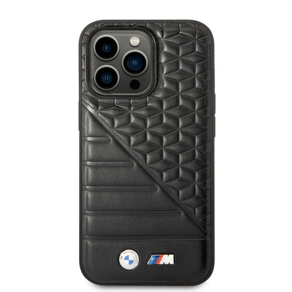 Foto 4 pulgar | Funda Original Bmw Pu Líneas Para Iphone 14 Pro Max - Negro