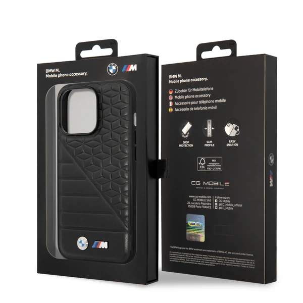 Foto 8 | Funda Original Bmw Pu Líneas Para Iphone 14 Pro Max - Negro