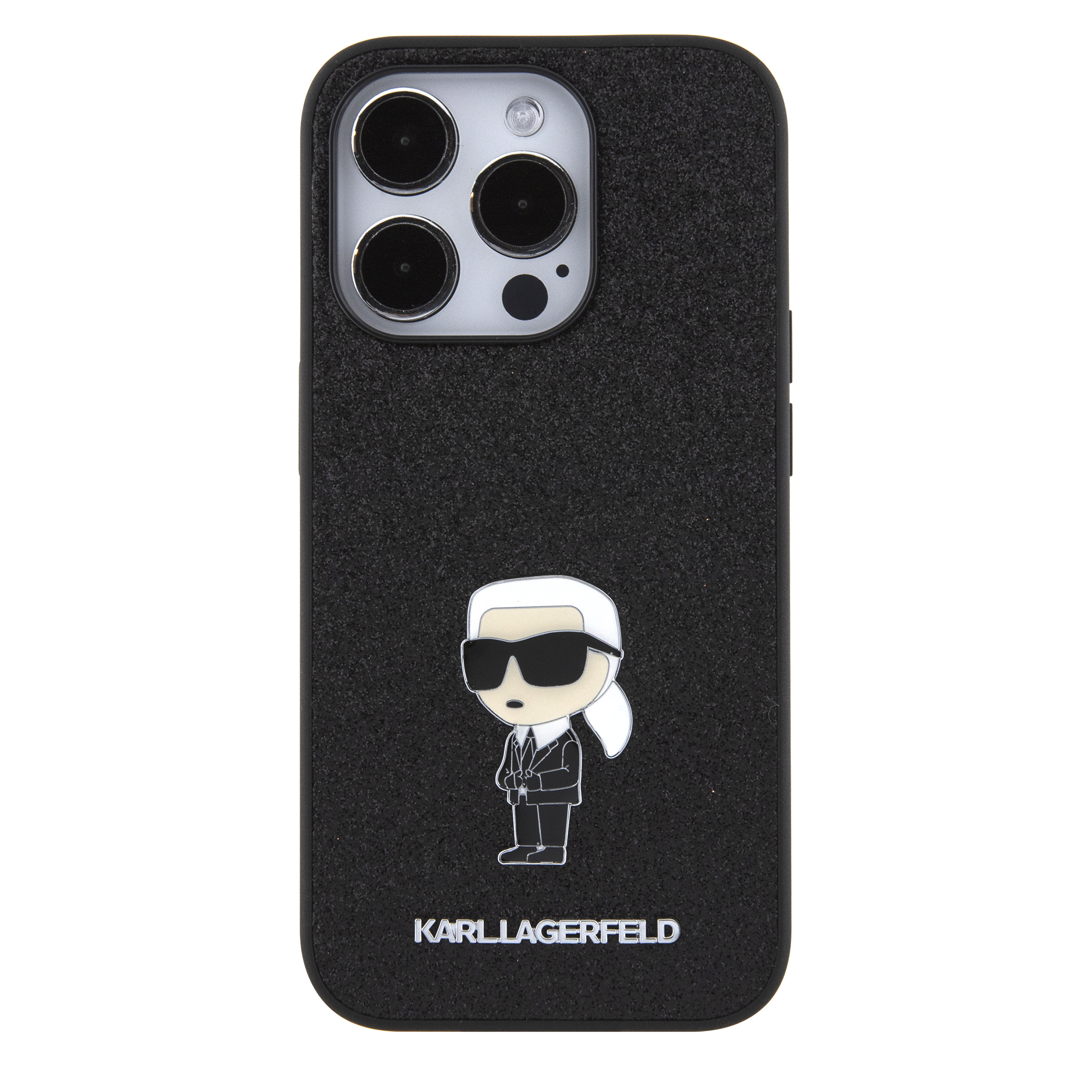 Foto 4 pulgar | Funda Original Karl Lagerfeld Glitter Para Iphone 15 Pro Negro