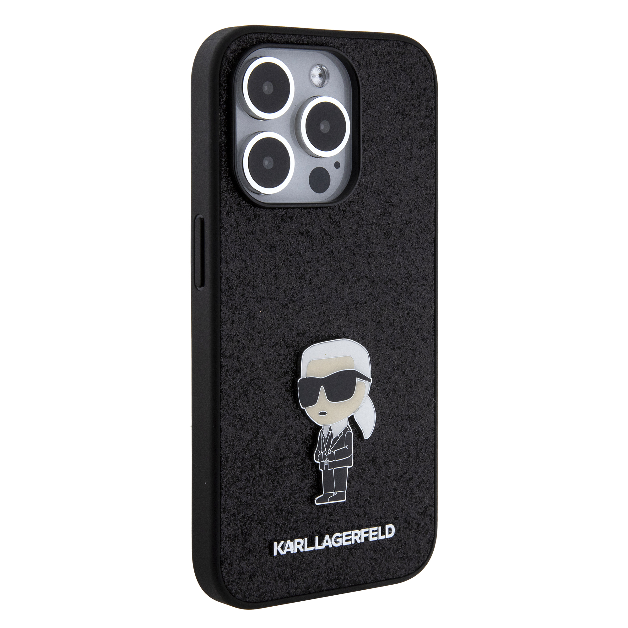 Foto 5 pulgar | Funda Original Karl Lagerfeld Glitter Para Iphone 15 Pro Negro