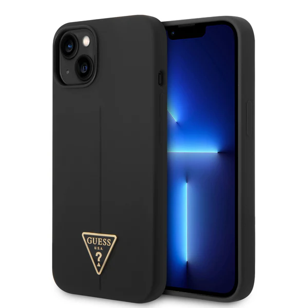 Funda Original Guess Silicón Para Iphone 14 Plus - Negro
