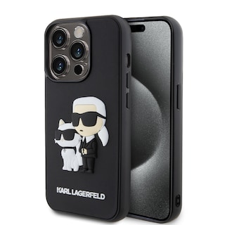 Foto 1 | Funda Original Karl Lagerfeld K&c 3d Para Iphone 15 Pro - Negro