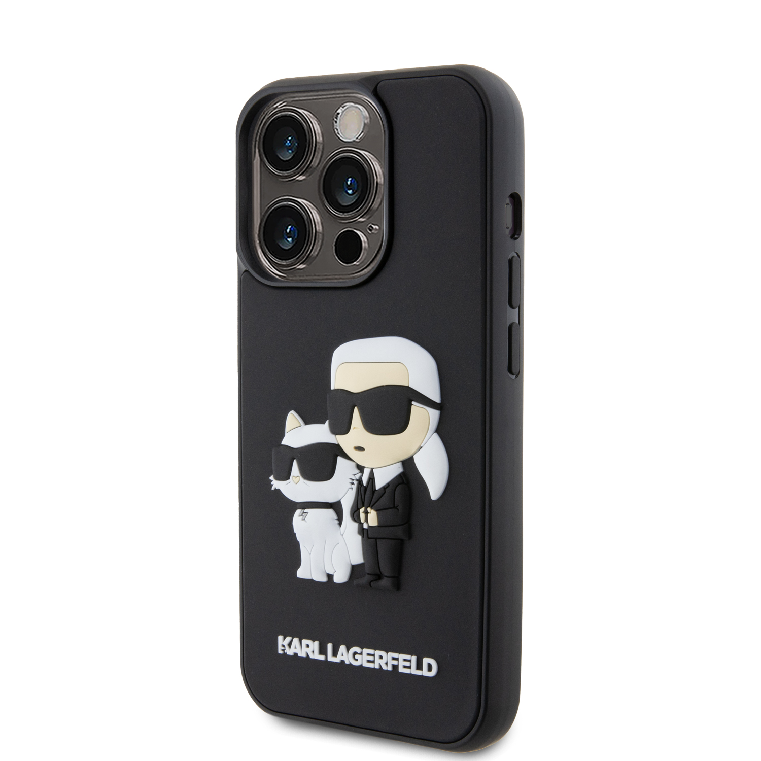 Foto 3 pulgar | Funda Original Karl Lagerfeld K&c 3d Para Iphone 15 Pro - Negro