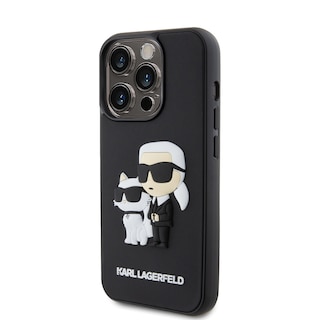 Foto 2 | Funda Original Karl Lagerfeld K&c 3d Para Iphone 15 Pro - Negro