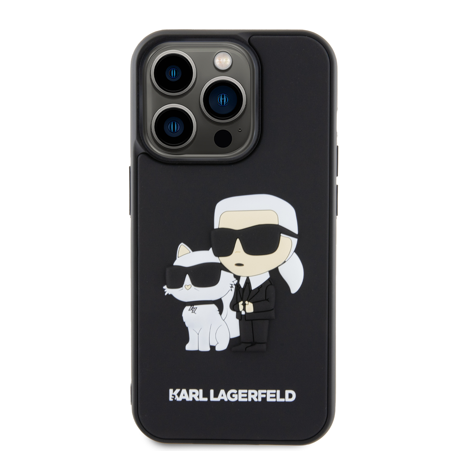 Foto 4 pulgar | Funda Original Karl Lagerfeld K&c 3d Para Iphone 15 Pro - Negro