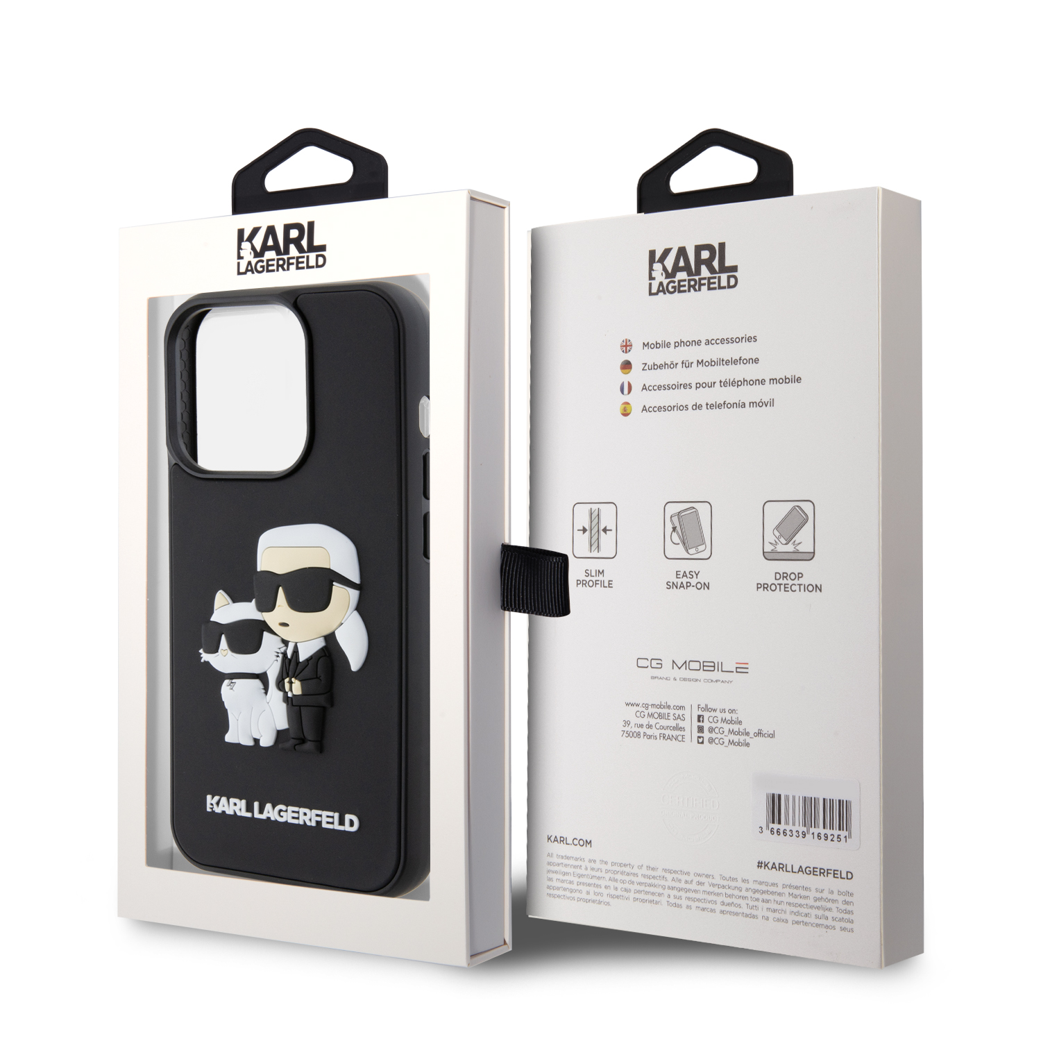 Foto 9 pulgar | Funda Original Karl Lagerfeld K&c 3d Para Iphone 15 Pro - Negro