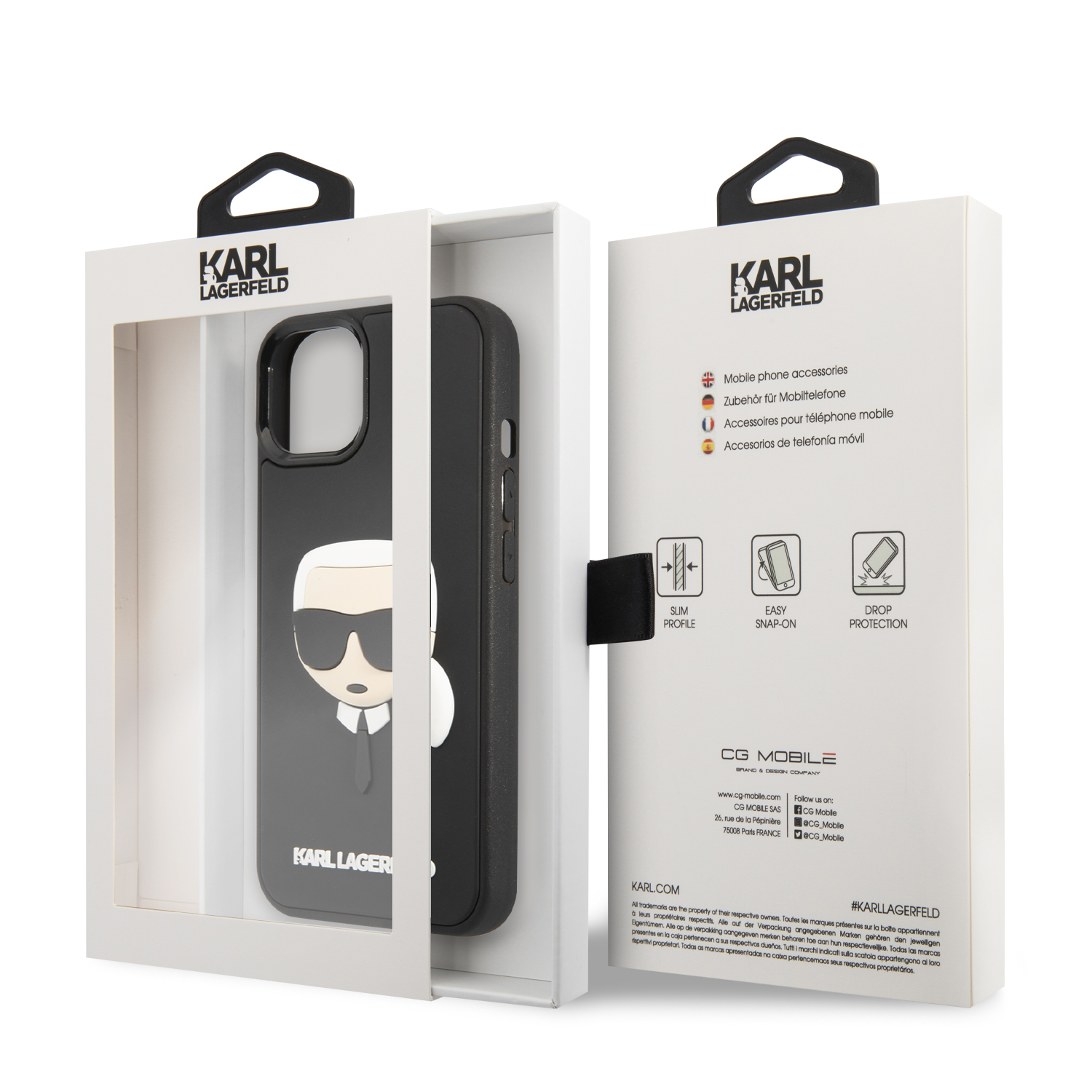 Foto 8 | Funda Original Karl Lagerfeld 3d Para Iphone 14 Plus - Negro