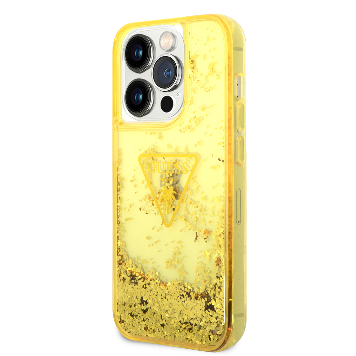 Foto 3 pulgar | Funda Original Guess Brillantina Para Iphone 14 Pro - Dorado