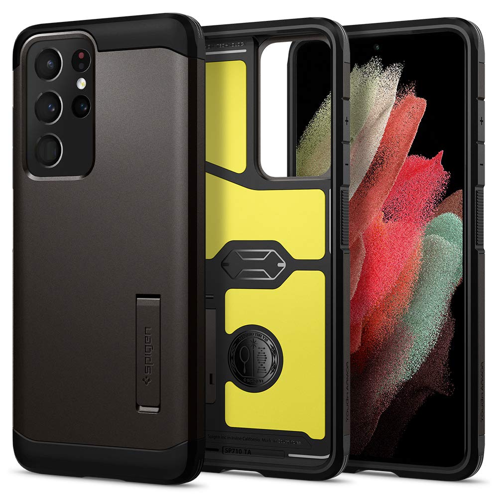 Foto 2 pulgar | Funda para Teléfono Spigen Tough Armor Galaxy S21 Ultra Gunmetal - Venta Internacional