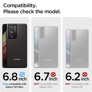 Foto 2 | Funda para Teléfono Spigen Tough Armor Galaxy S21 Ultra Gunmetal - Venta Internacional