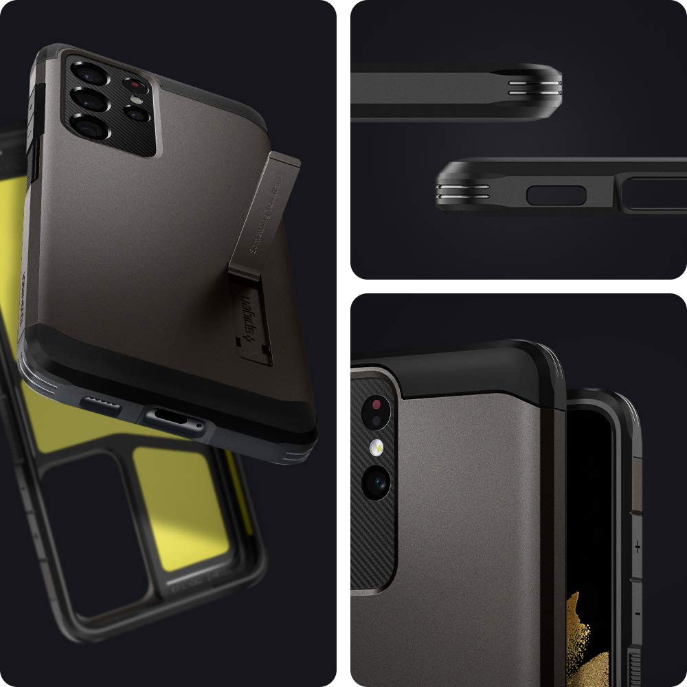 Foto 4 pulgar | Funda para Teléfono Spigen Tough Armor Galaxy S21 Ultra Gunmetal - Venta Internacional