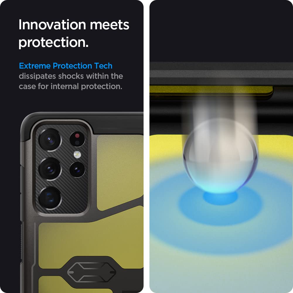 Foto 4 | Funda para Teléfono Spigen Tough Armor Galaxy S21 Ultra Gunmetal - Venta Internacional