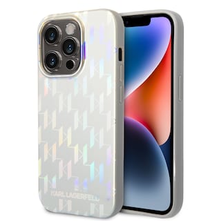 Foto 1 | Funda Original Karl Lagerfeld Mono Para Iphone 14 Pro -plata