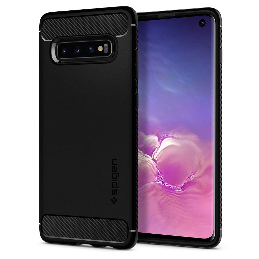 Foto 2 pulgar | Funda Spigen Rugged Armor para Samsung Galaxy S10 Negro Mate - Venta Internacional