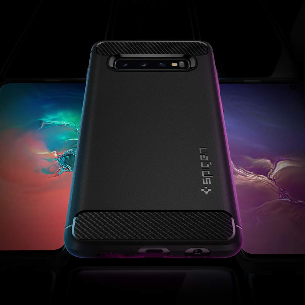 Foto 4 pulgar | Funda Spigen Rugged Armor para Samsung Galaxy S10 Negro Mate - Venta Internacional