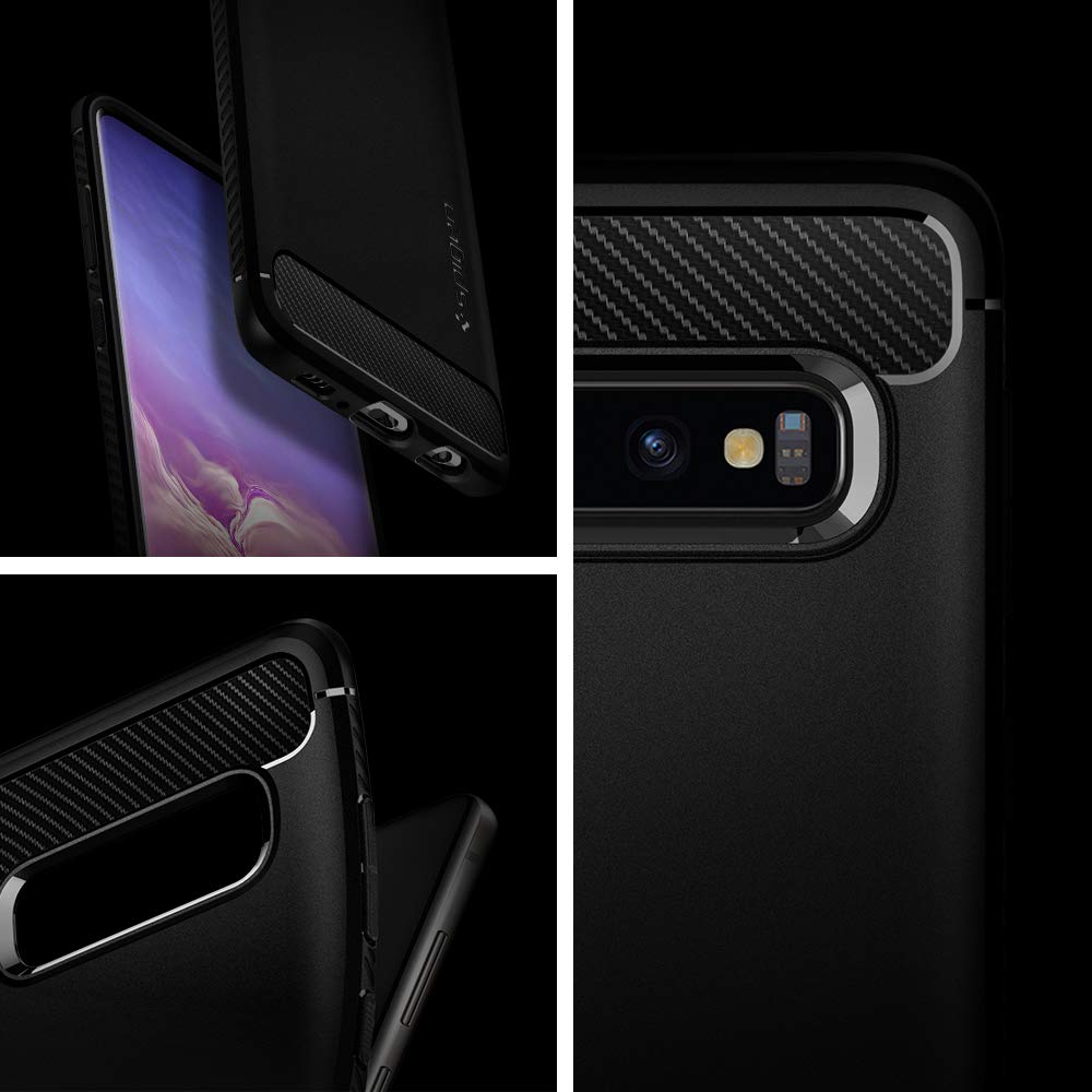 Foto 5 pulgar | Funda Spigen Rugged Armor para Samsung Galaxy S10 Negro Mate - Venta Internacional