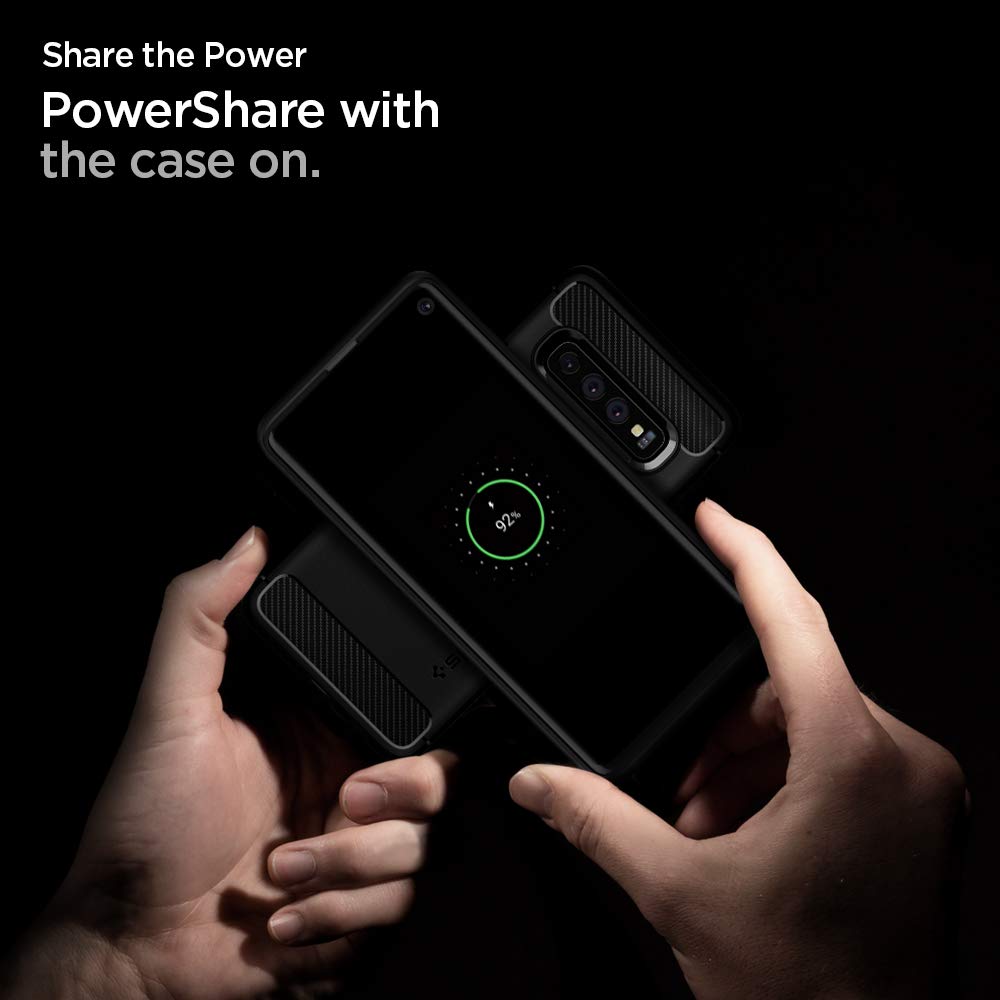 Foto 6 pulgar | Funda Spigen Rugged Armor para Samsung Galaxy S10 Negro Mate - Venta Internacional