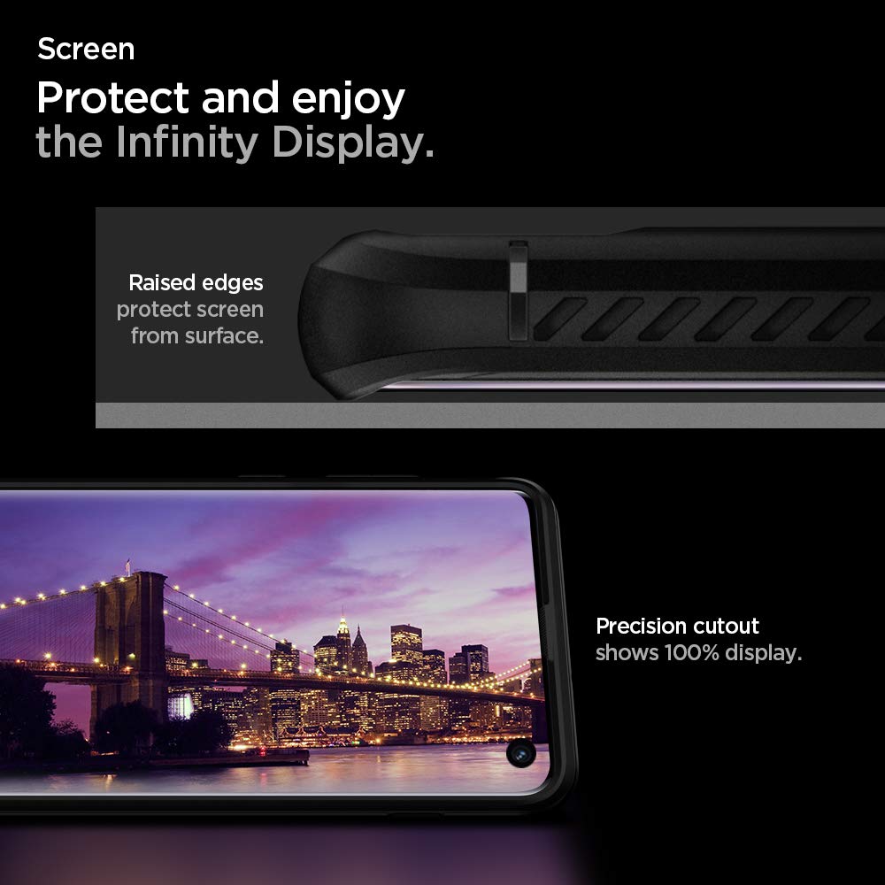 Foto 7 pulgar | Funda Spigen Rugged Armor para Samsung Galaxy S10 Negro Mate - Venta Internacional