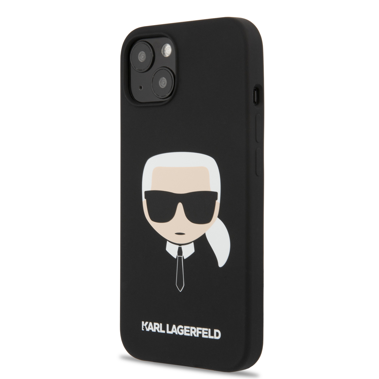 Foto 3 pulgar | Funda Original Karl Lagerfeld Silicón Cara Para Iphone 13- Negro