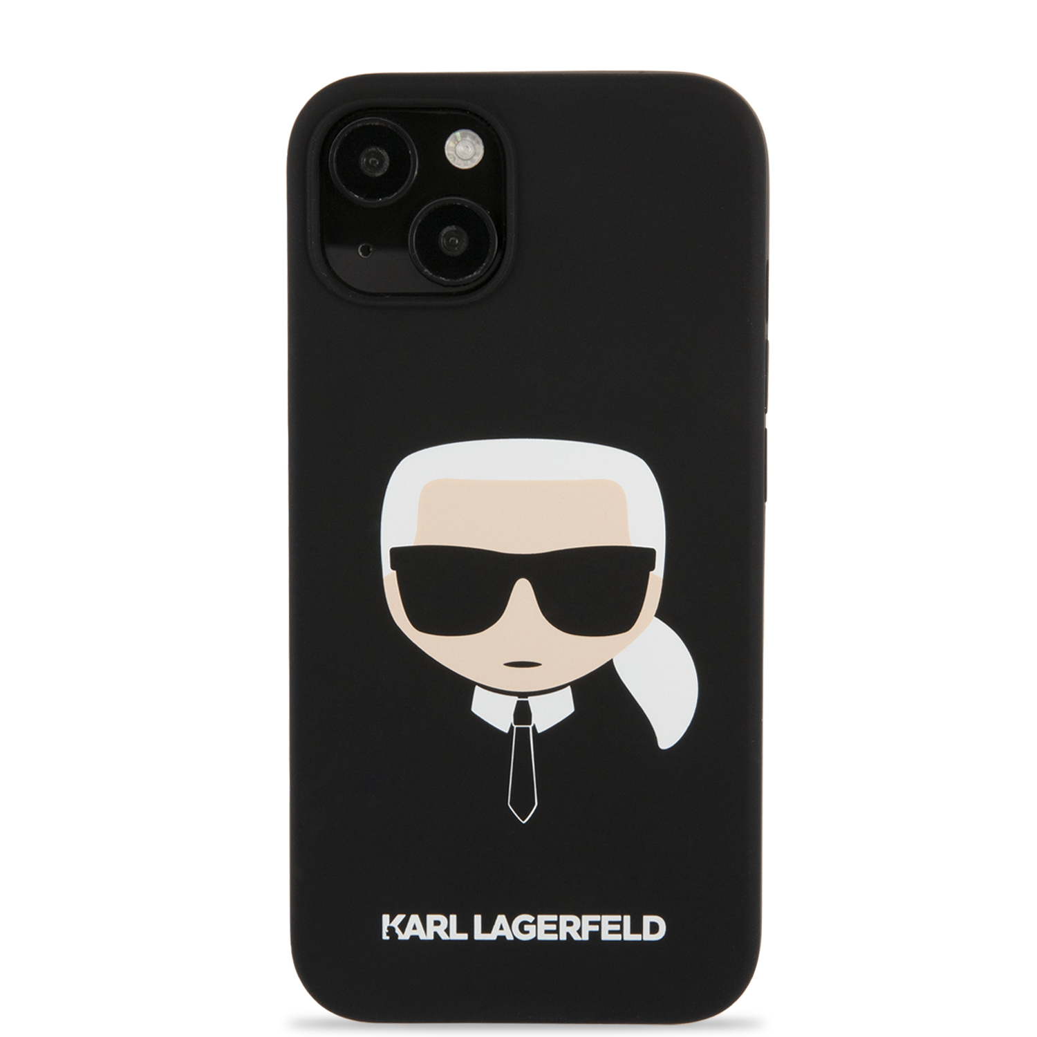 Foto 4 pulgar | Funda Original Karl Lagerfeld Silicón Cara Para Iphone 13- Negro