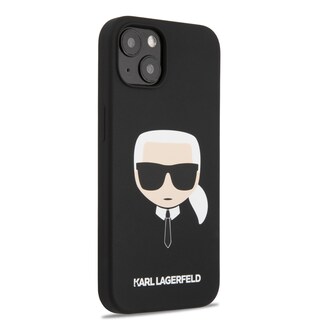 Foto 4 | Funda Original Karl Lagerfeld Silicón Cara Para Iphone 13- Negro