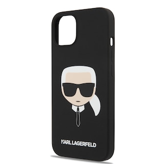 Foto 6 | Funda Original Karl Lagerfeld Silicón Cara Para Iphone 13- Negro