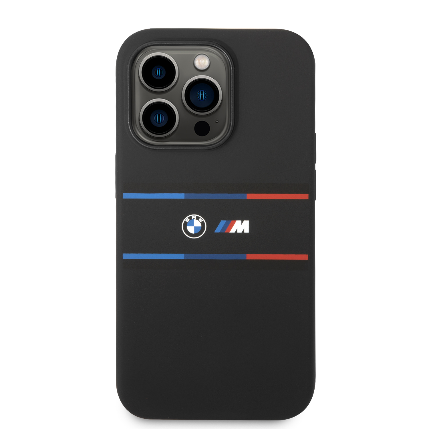Foto 4 pulgar | Funda Original Bmw Silicón Líneas Para Iphone 15 Pro - Negro
