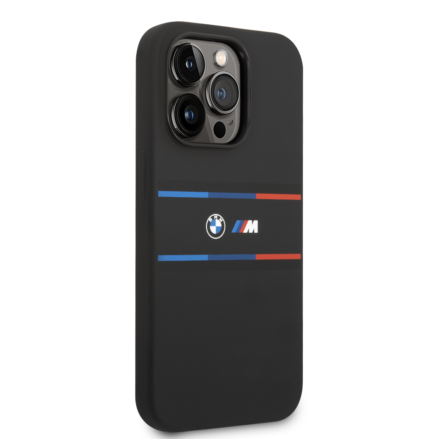 Foto 5 pulgar | Funda Original Bmw Silicón Líneas Para Iphone 15 Pro - Negro