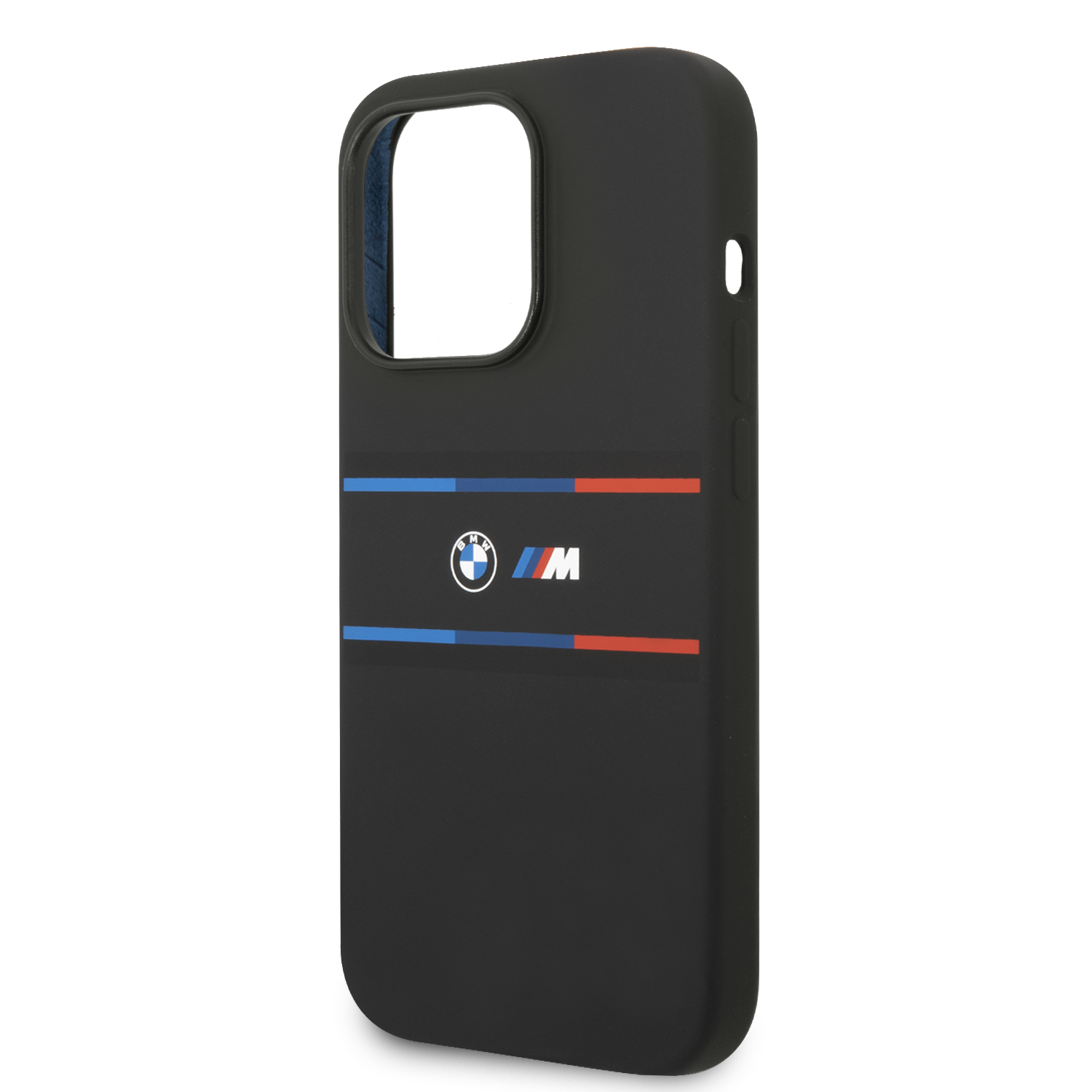 Foto 7 pulgar | Funda Original Bmw Silicón Líneas Para Iphone 15 Pro - Negro
