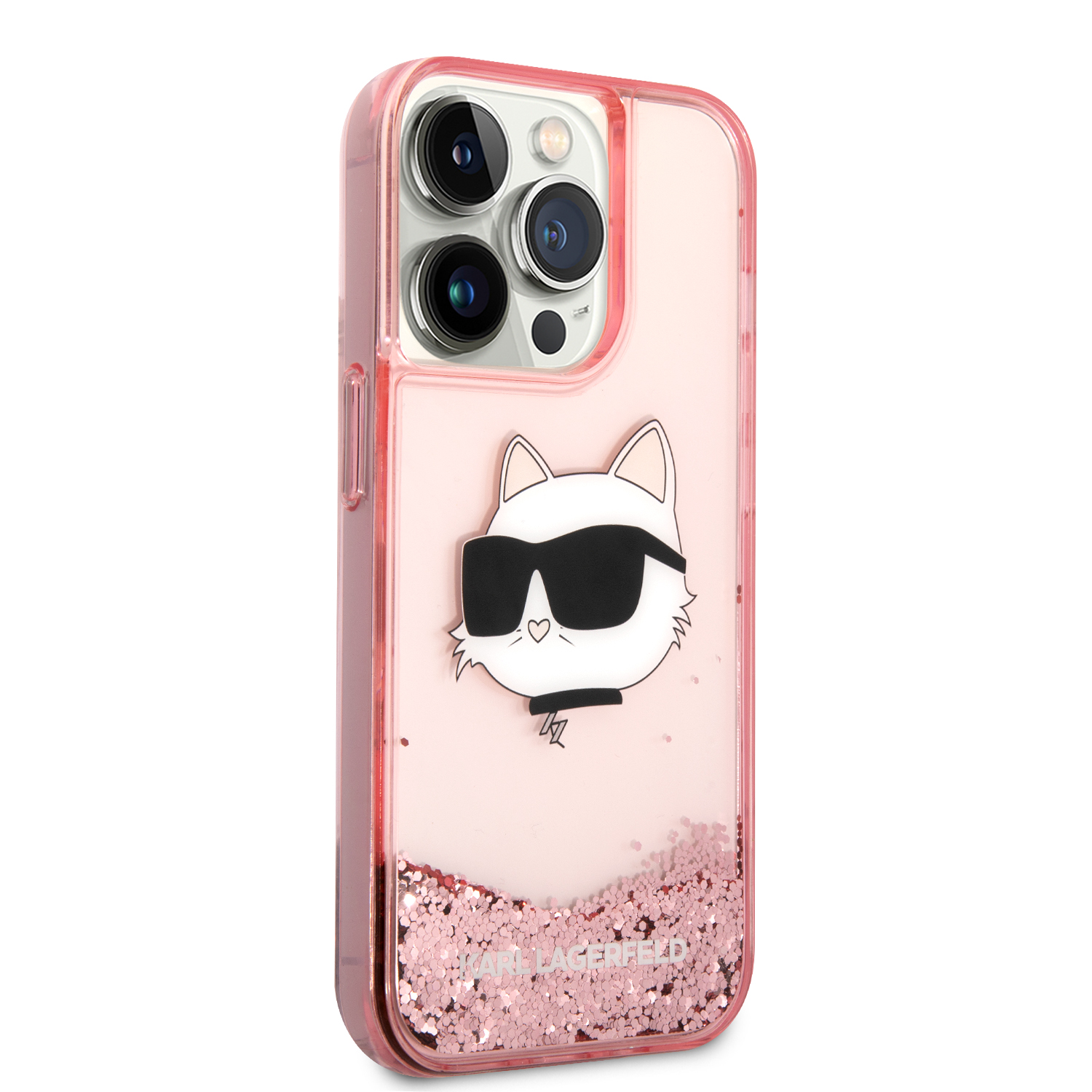 Foto 5 pulgar | Funda Original Karl Lagerfeld Glitter Para Iphone 15 Pro Rosa