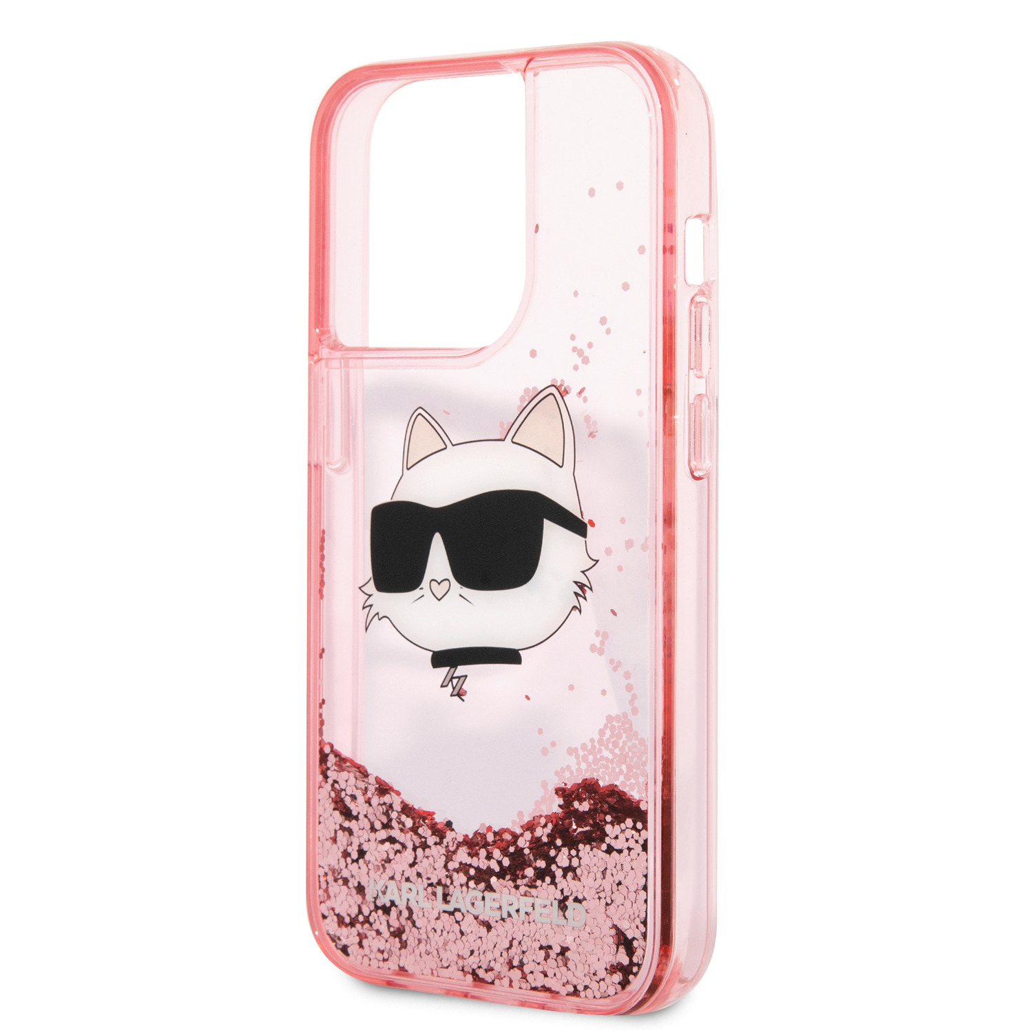 Foto 7 pulgar | Funda Original Karl Lagerfeld Glitter Para Iphone 15 Pro Rosa