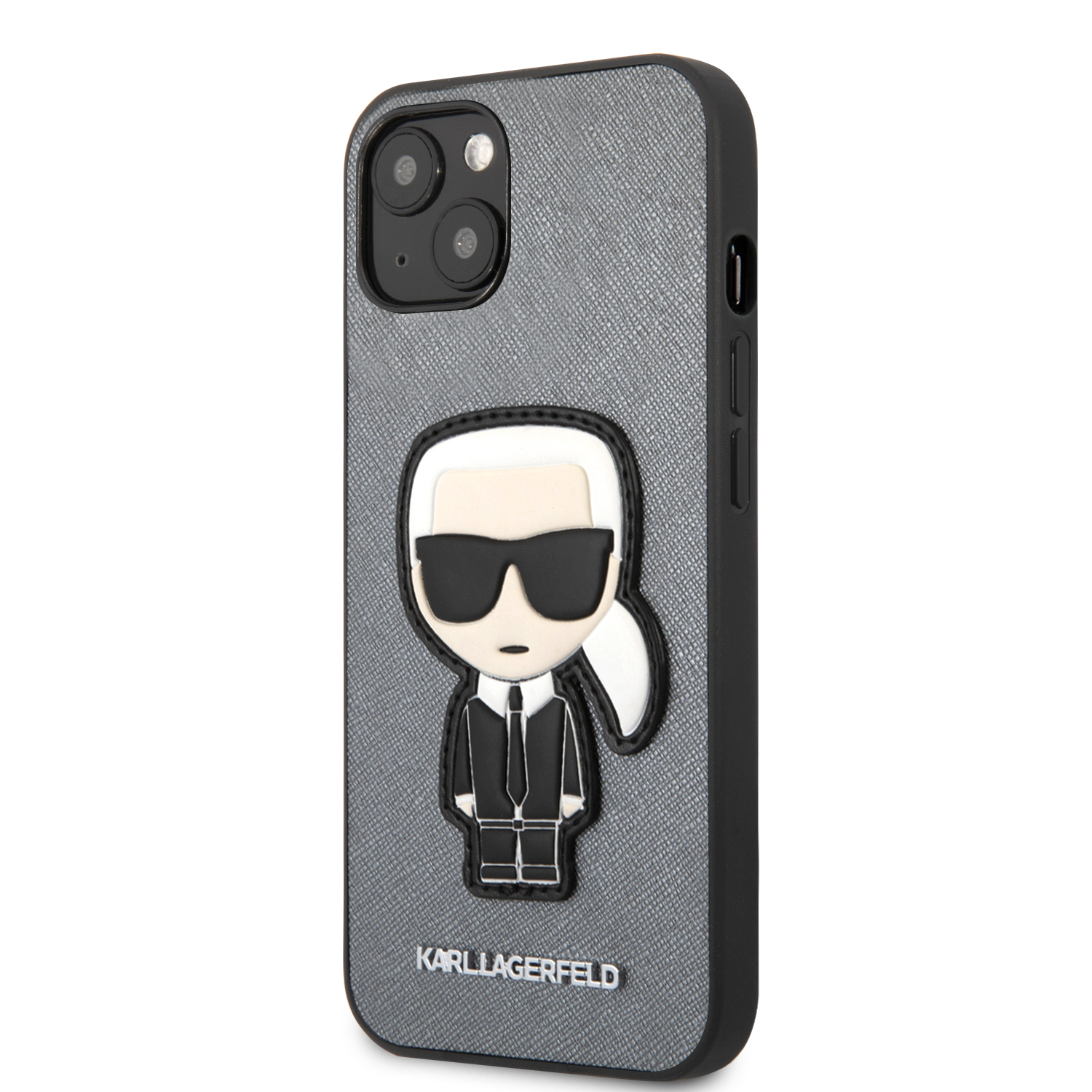 Foto 3 pulgar | Funda Original Karl Lagerfeld Parche Para Iphone 13 - Plata