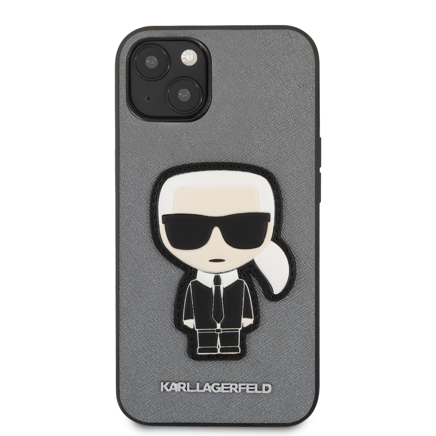 Foto 4 pulgar | Funda Original Karl Lagerfeld Parche Para Iphone 13 - Plata