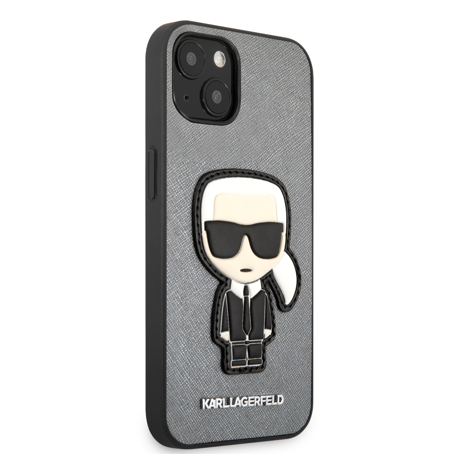 Foto 5 pulgar | Funda Original Karl Lagerfeld Parche Para Iphone 13 - Plata