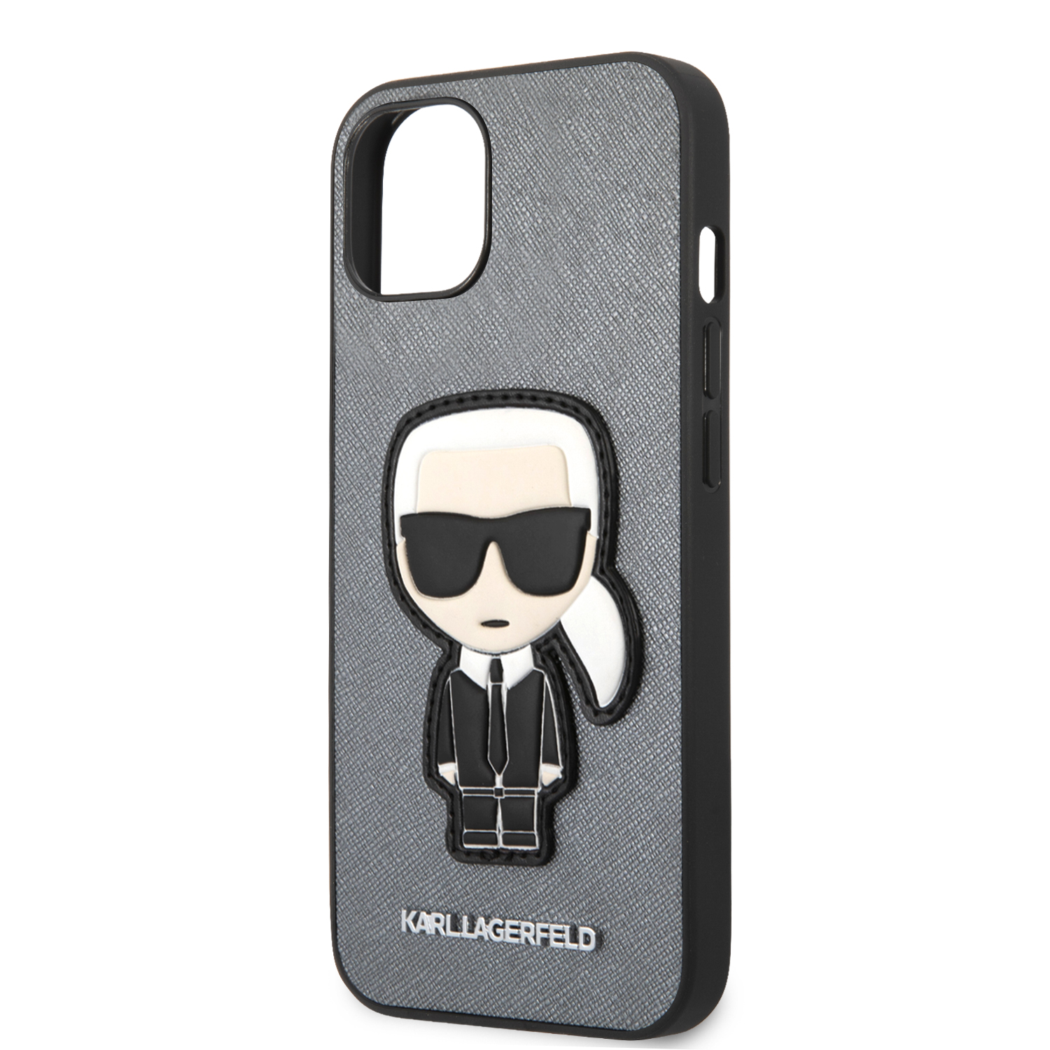 Foto 7 pulgar | Funda Original Karl Lagerfeld Parche Para Iphone 13 - Plata