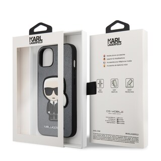 Foto 8 | Funda Original Karl Lagerfeld Parche Para Iphone 13 - Plata