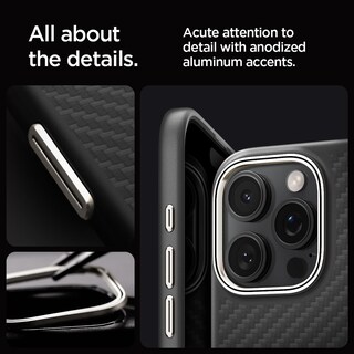 Foto 5 | Funda Spigen Enzo Aramid Para Iphone 16 Pro Max Con Magsafe, Color Negro - Venta Internacional.