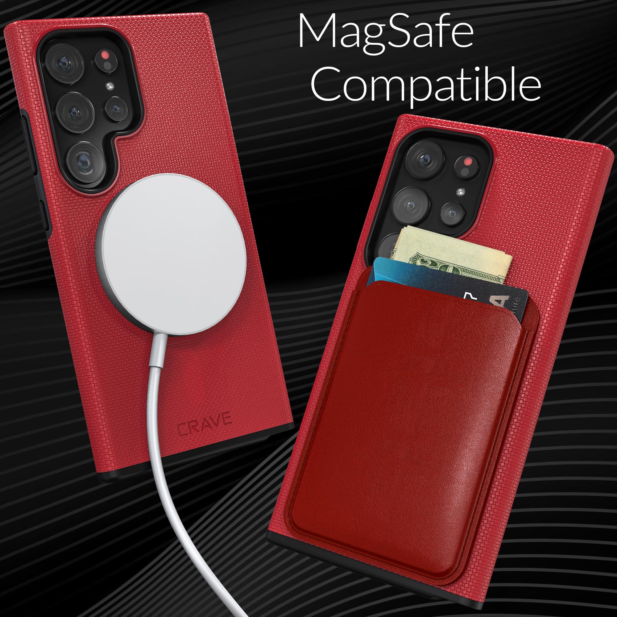 Foto 7 pulgar | Funda De Teléfono Crave Dual Guard Para Samsung Galaxy S24 Ultra Red - Venta Internacional.