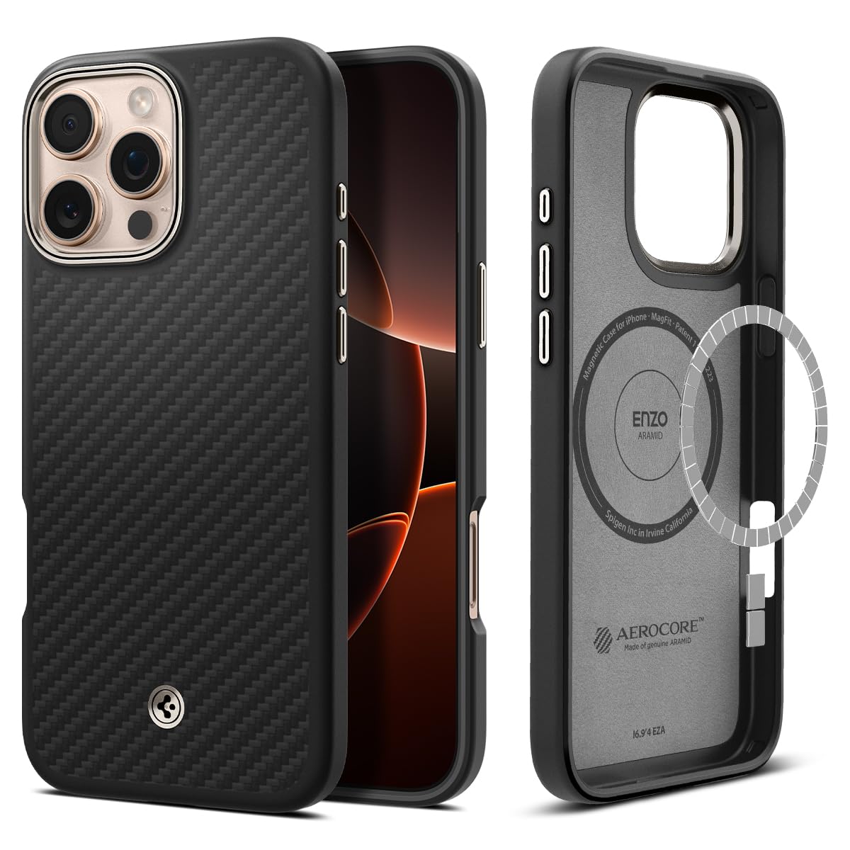 Funda Spigen Enzo Aramid Para Iphone 16 Pro De Grado Militar - Venta Internacional.